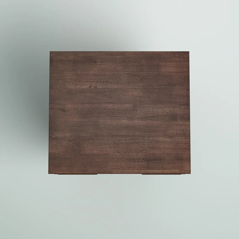 Petterson Solid Wood Nightstand Bedside Table with 2 Drawers - Brown