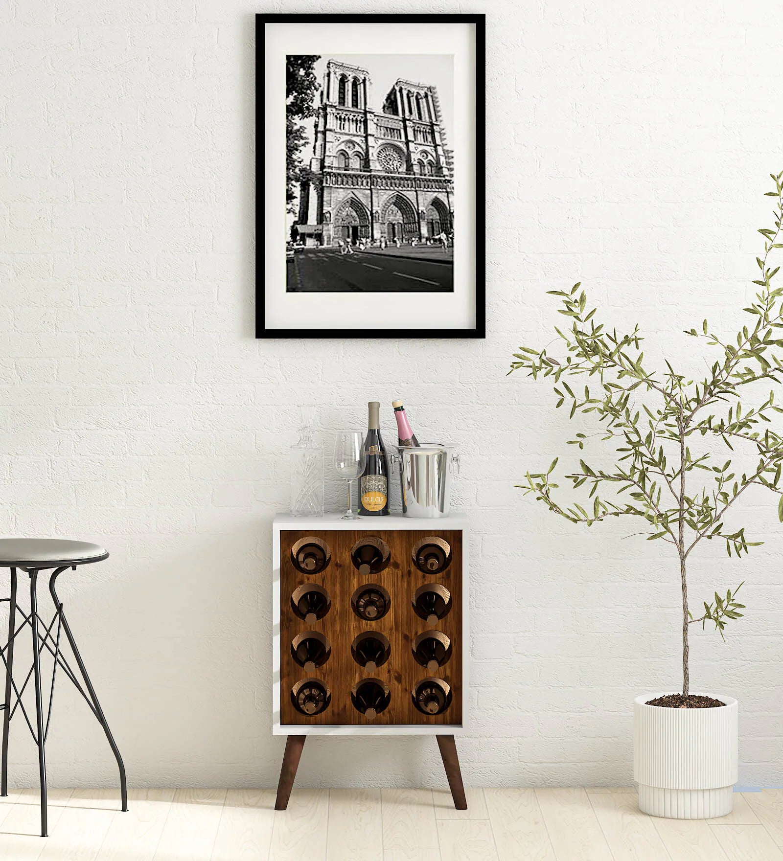 Rise Wine Rack in Dual Finish