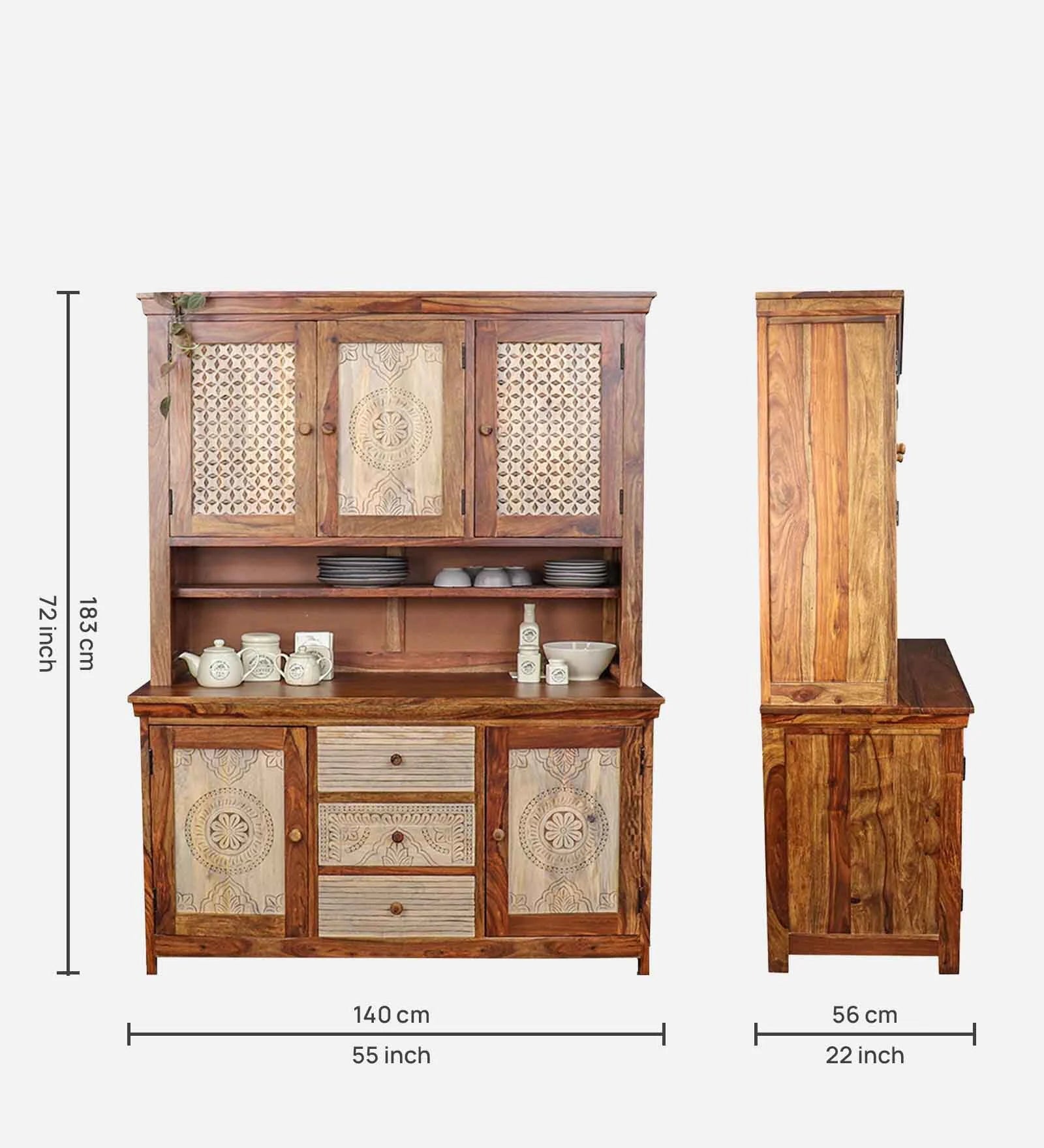 Nook Crockery Unit in Dual Tone Finish