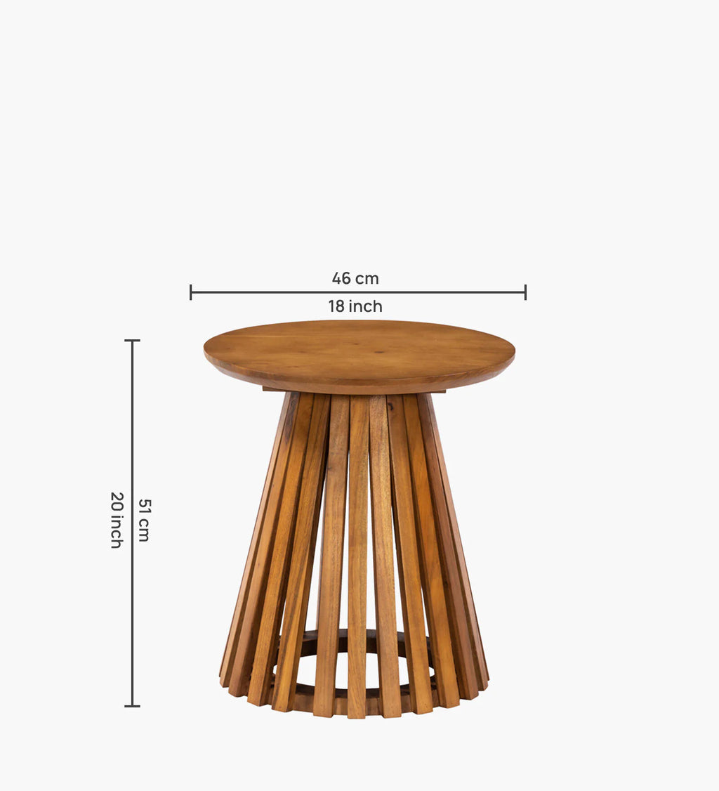 Slatted Side Table